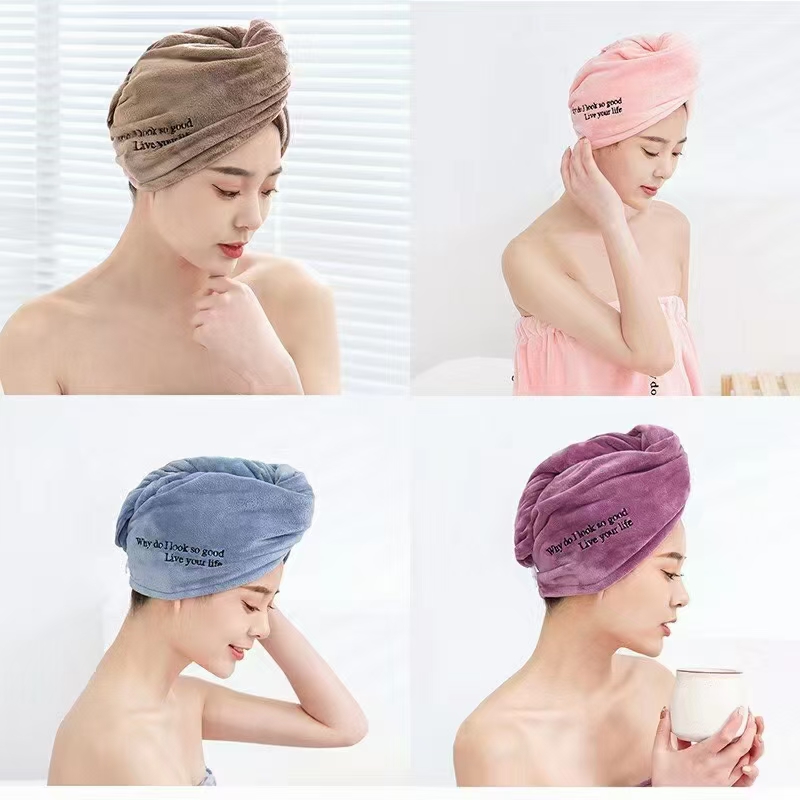 Absorbent dry hair cap