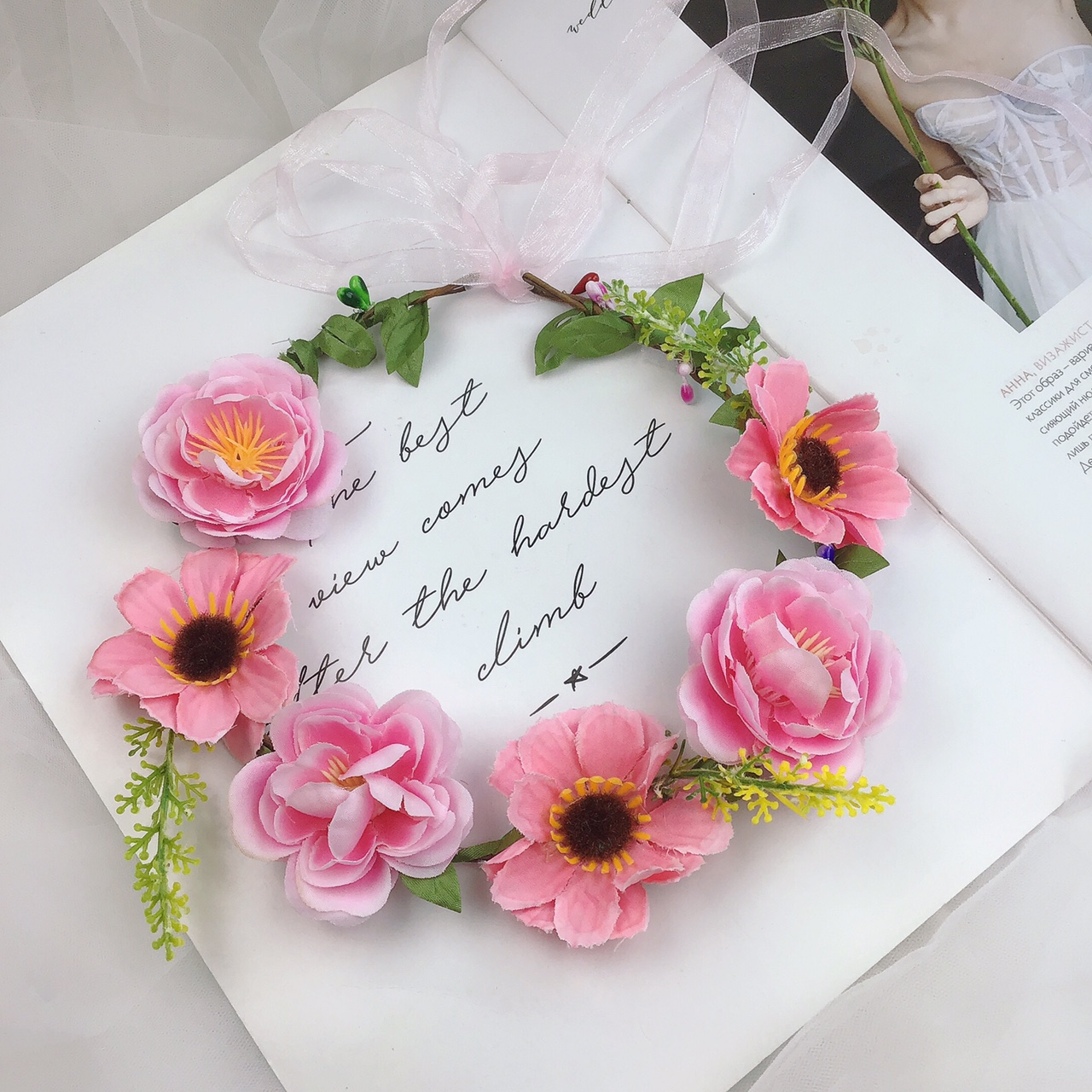 Jialan flower ring Handmade head ring flower ring