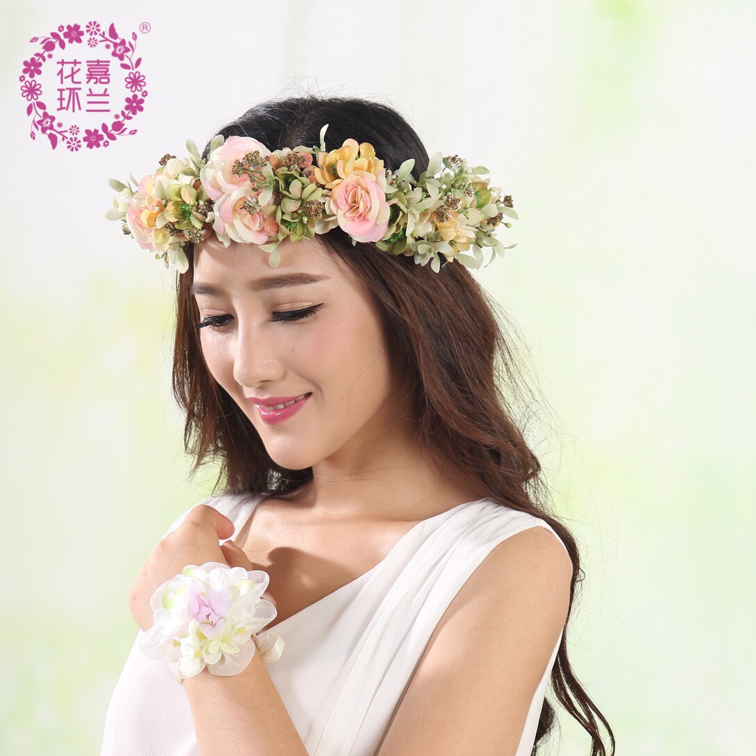 Jia LAN Hua Huan 2021 Cross-border Best-selling Handmade Flower Global Travel Vacation Outdoor Shooting Headwear