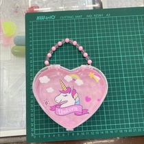 Square storage box beaded unicorn