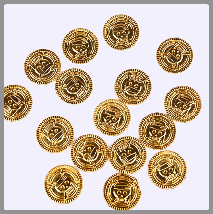 【 Cross-border 】 Halloween party supplies, electroplated pirate gold coins, toys, games, escape rooms, haunted house coins details Picture