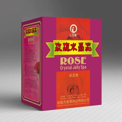 Qin Foot Ya Rose Crystal Bath Foot Powder