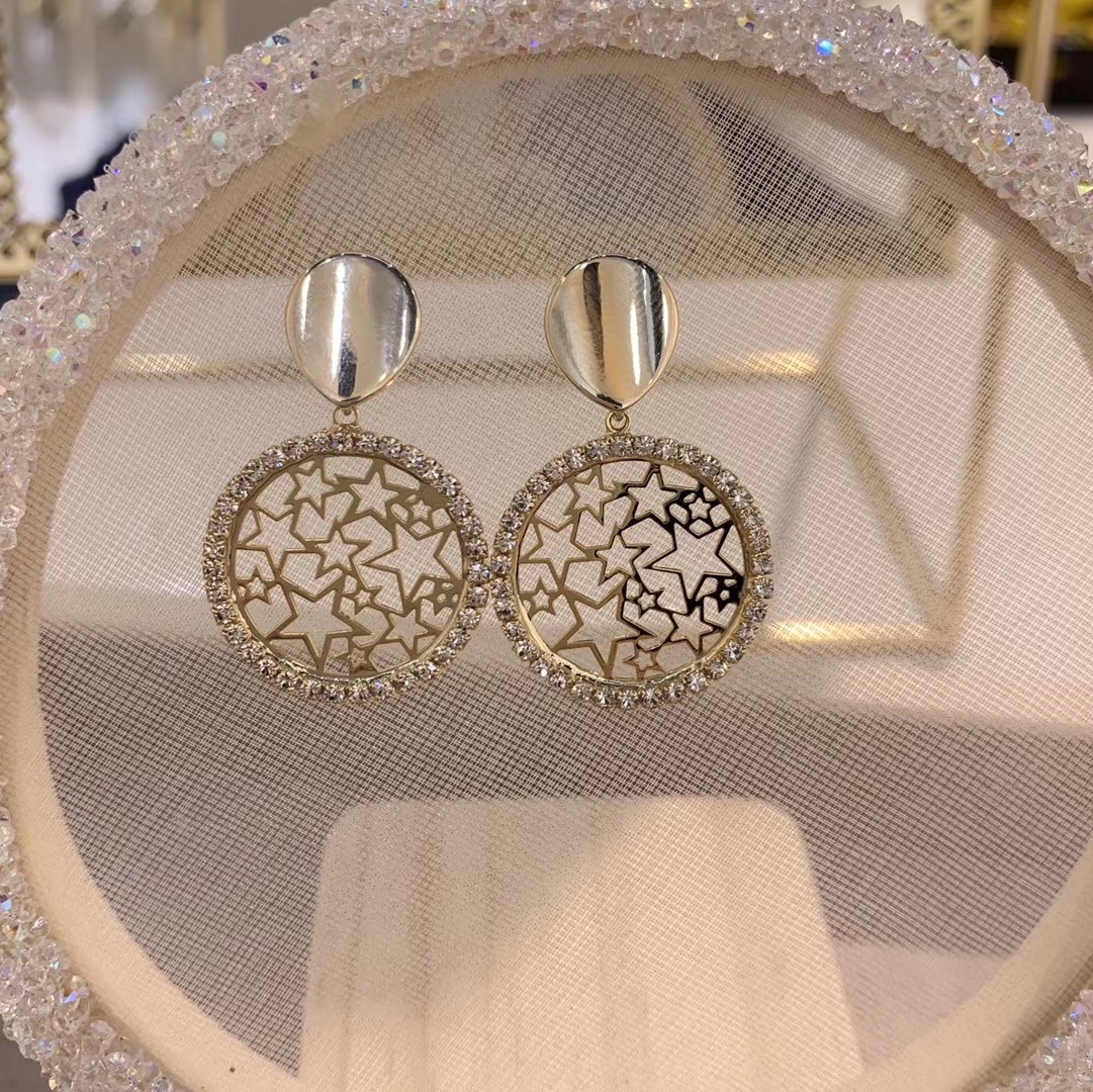 Korean style 925 sterling silver earrings for women's fashion 2021 New cat's eye stone stud earrings for women's summer style retro earrings