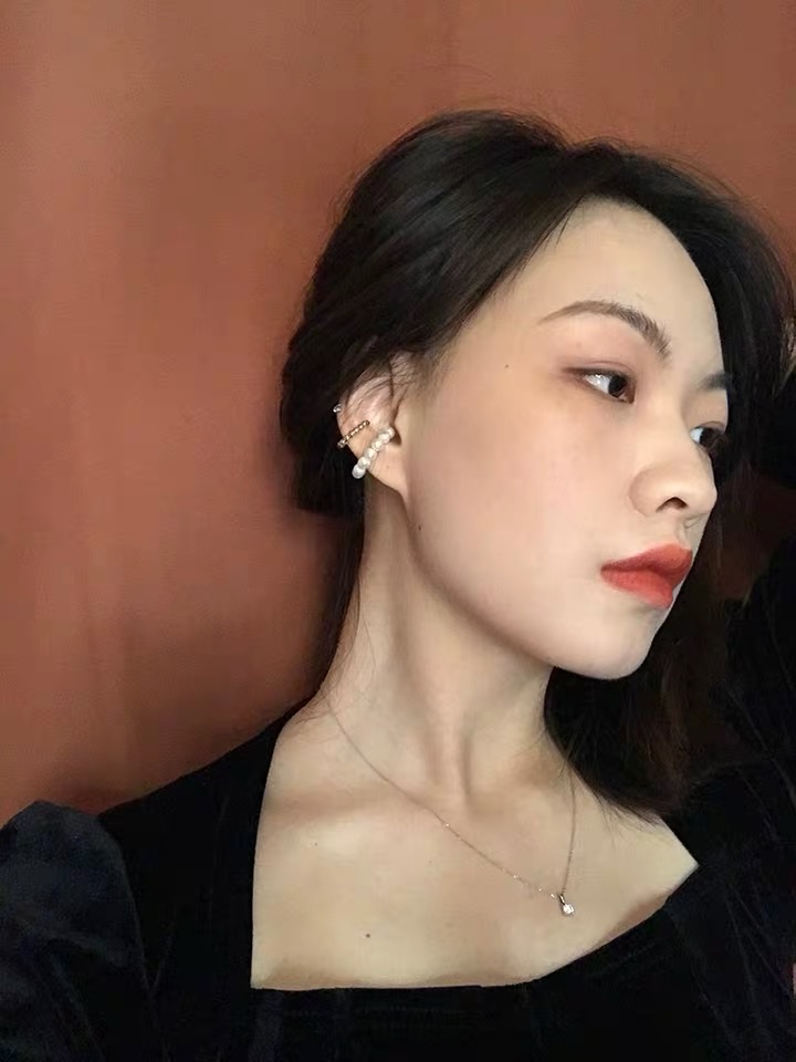 14k包金耳骨夹女高级感轻奢个性时尚无耳洞耳环详情图2