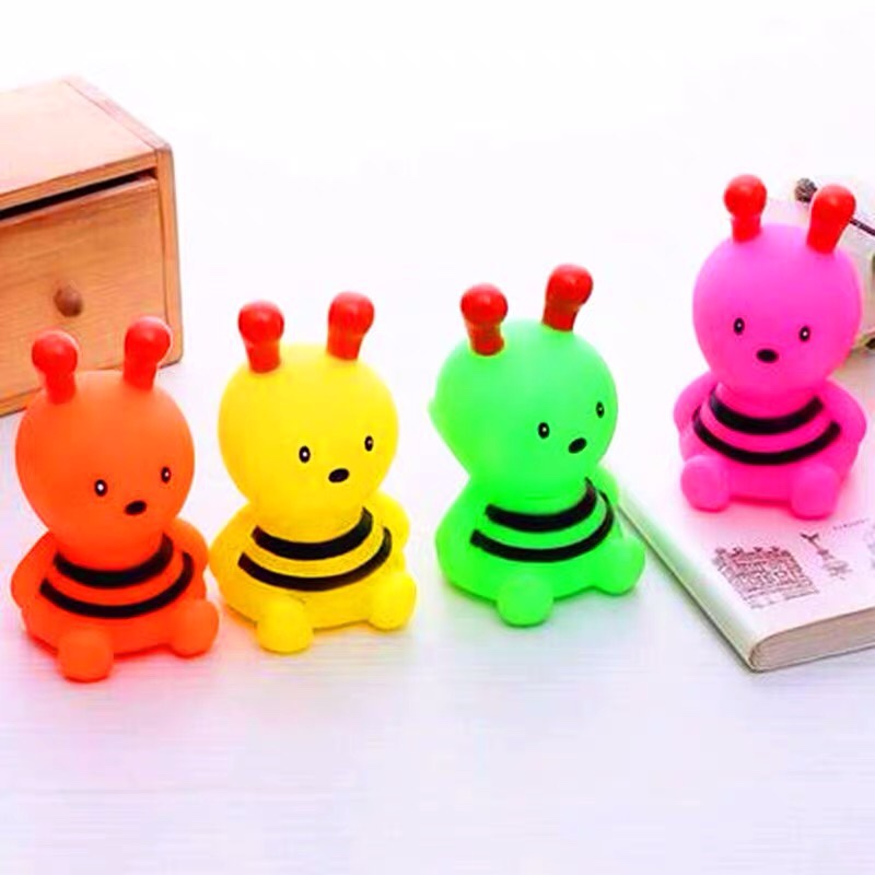 狗狗玩具耐咬发声幼犬磨牙动物玩具中小型犬耐咬卡通蜜蜂橡胶玩具