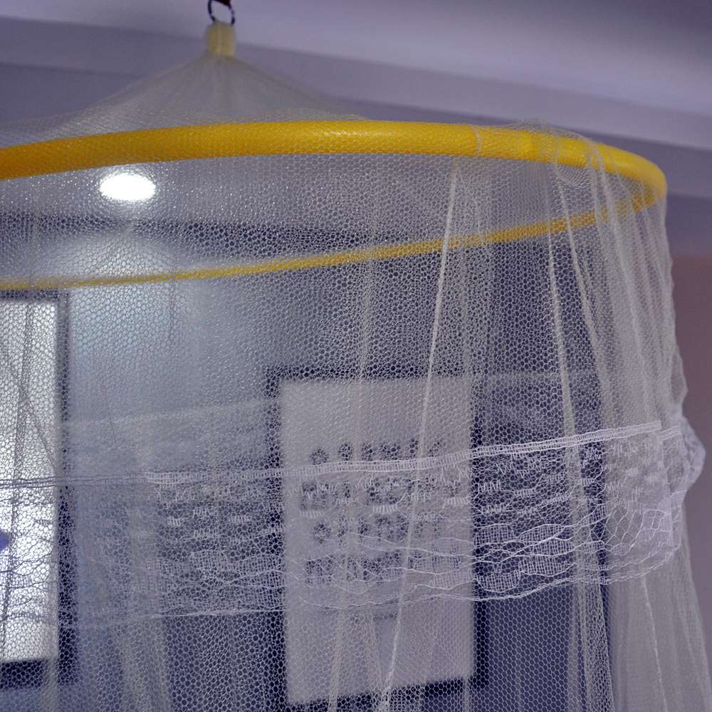定做批发学生儿童蚊帐 吊挂圆顶宫廷蚊帐OEM南美多色空心塑料管白底实物图
