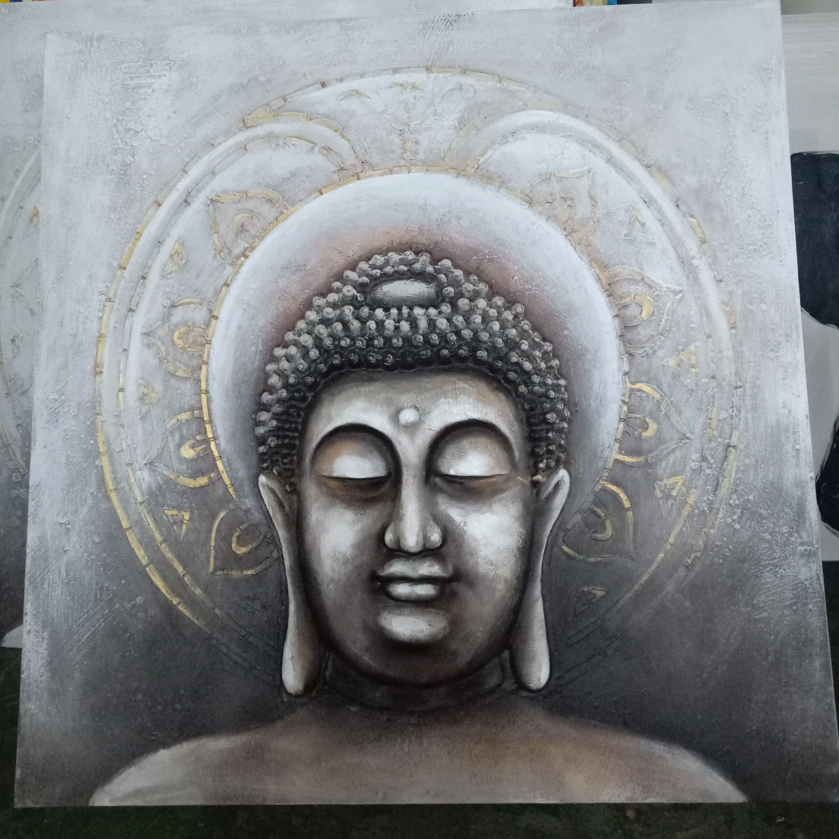 佛像款油画 无框画100*100cm