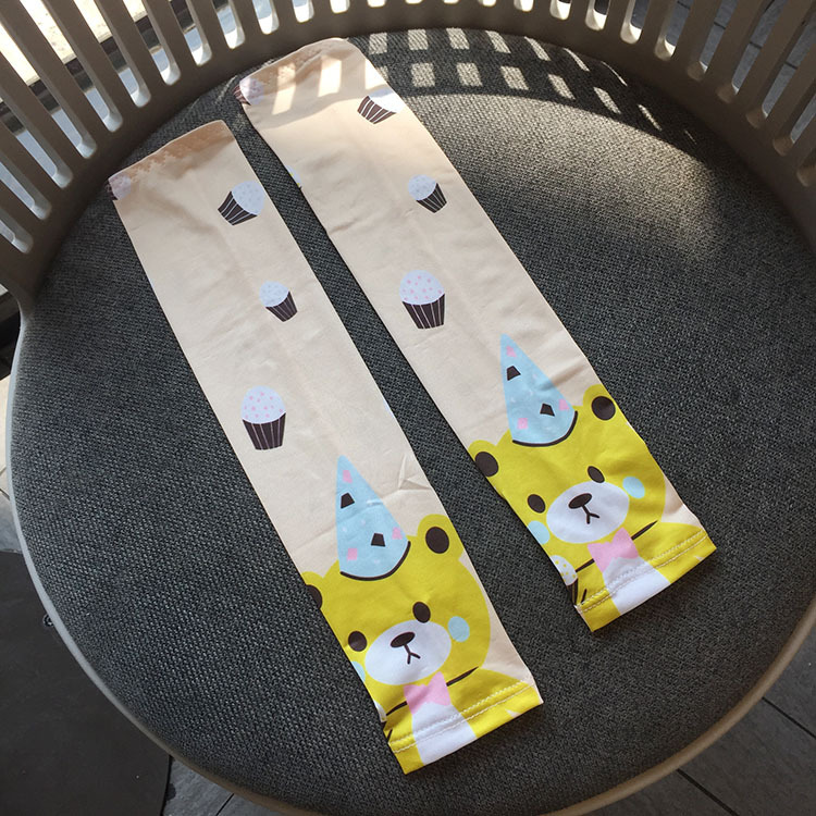 可爱卡通儿童薄款冰袖韩国女童男童冰丝袖套驱蚊防蚊冰袖19