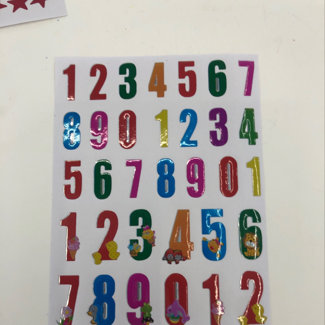 幼儿园奖励贴纸大数字粘贴红花瓣老师用心形表扬贴画小学生儿童奖字