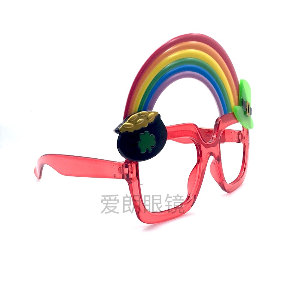 Trendy and quirky birthday glasses, rainbow creative party glasses details Picture