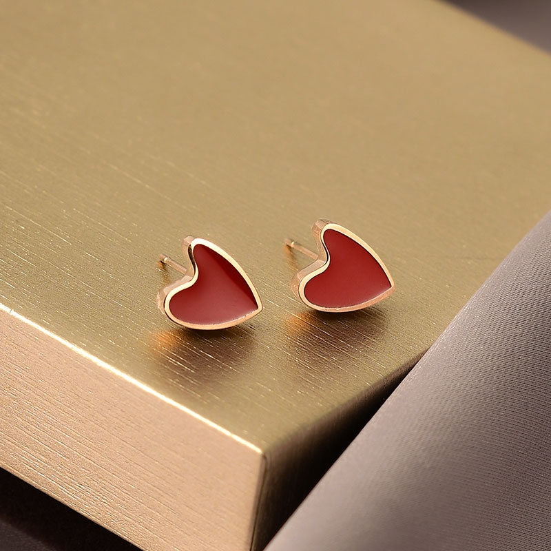 Premium earrings 2021 new fashion Korean temperament earrings for women Simple earrings Net Red earrings Heart drop oil earrings 70 thumbnail