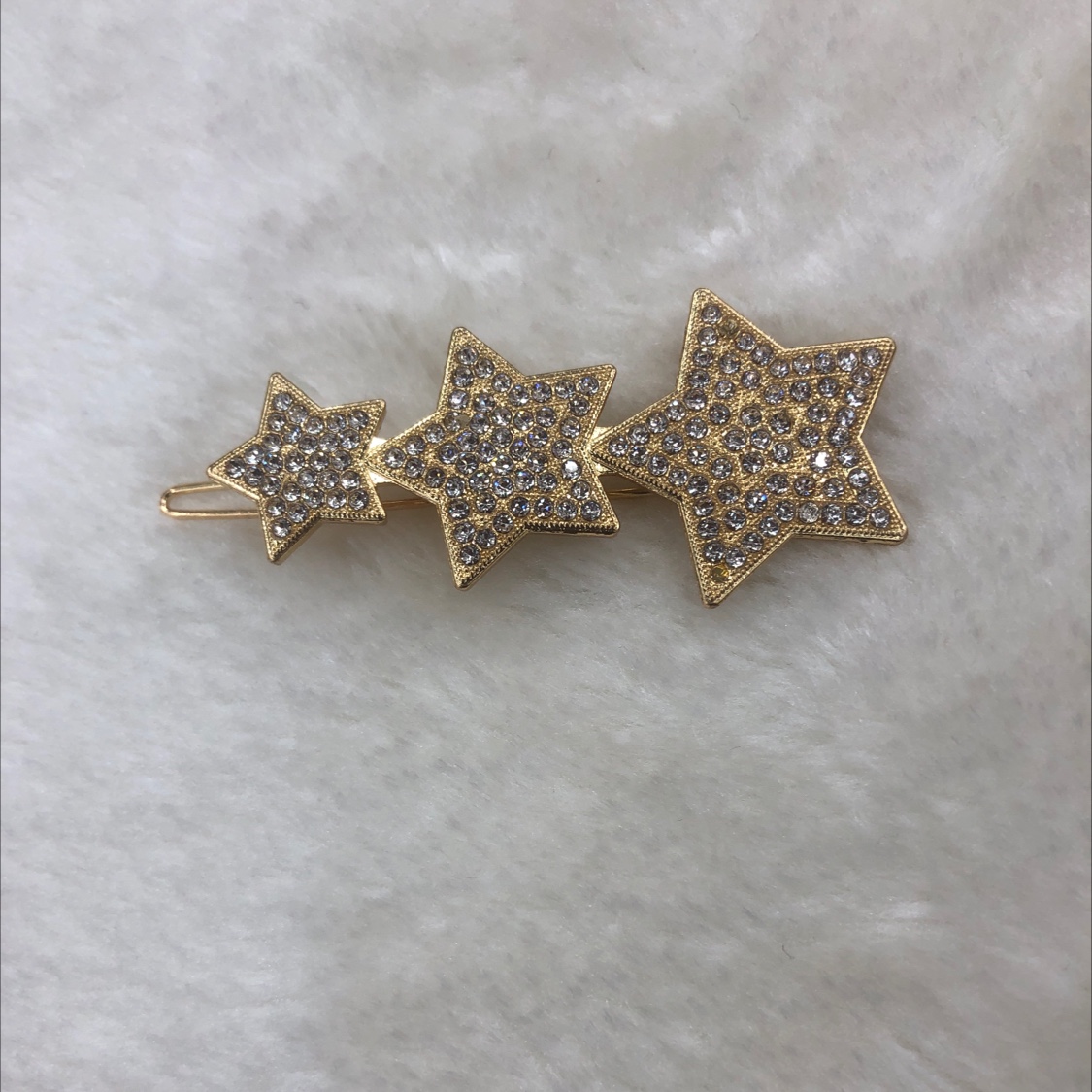 Five-pointed alloy rhinestone frog clip