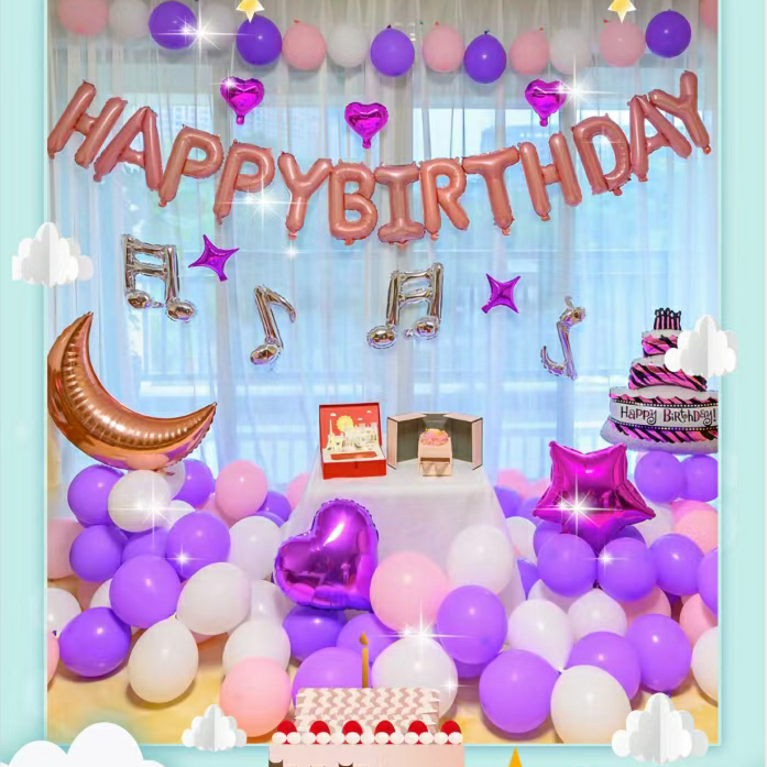 Rose gold birthday set