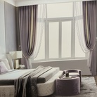 B26-10    2021年新款时尚雪尼尔麻全遮光布现代简约轻奢高端客厅窗帘卧室定制