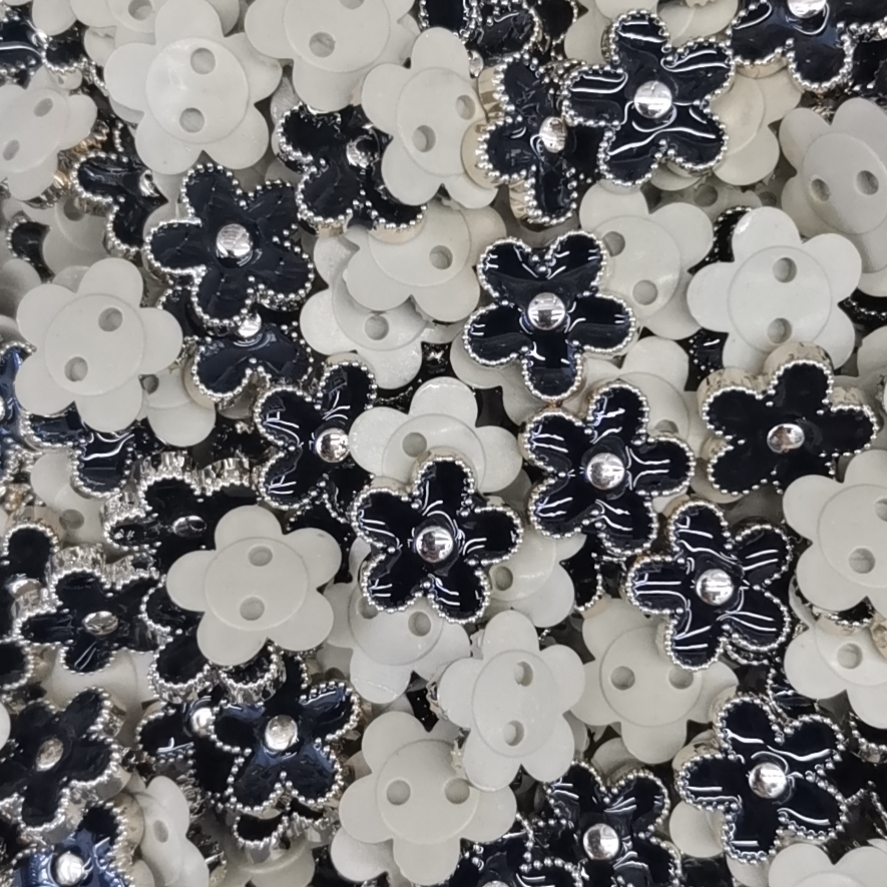 塑料韩版五瓣花 耳钉配件 防风扣配件