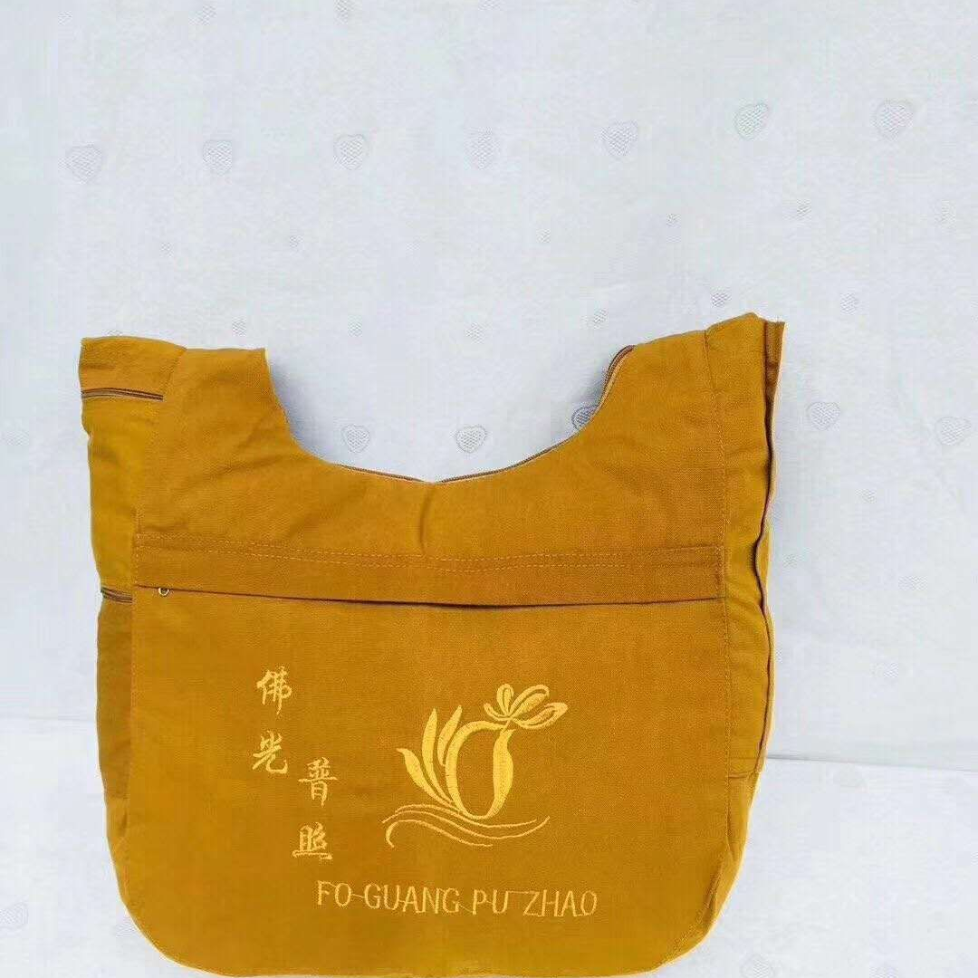 僧包居士包烧香袋念佛包寺院和尚帆布包出家人禅修单肩斜跨包金麒麟02