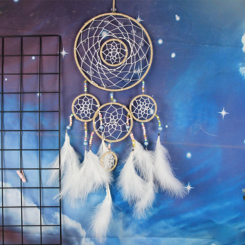 Large dreamcatcher, wedding venue decoration, multi-ring hand-woven wind chime, indoor wall hanging ornaments