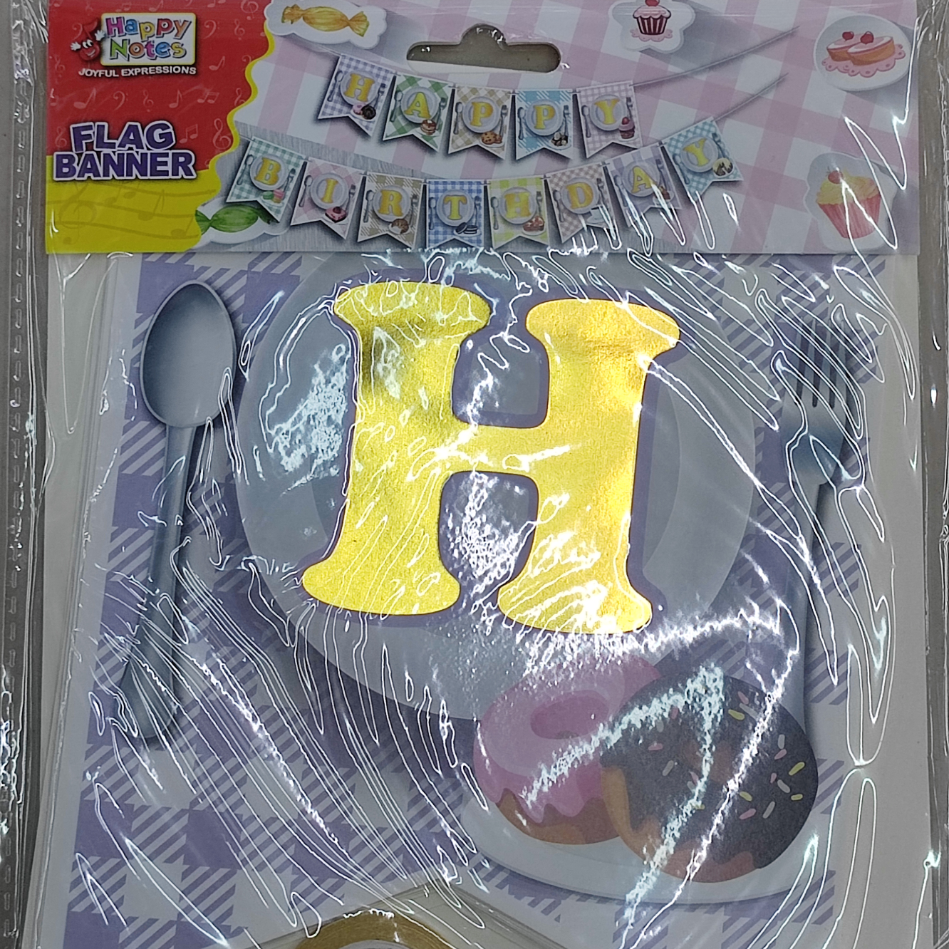 1pcs 餐盘系列 Happy Birthday挂条