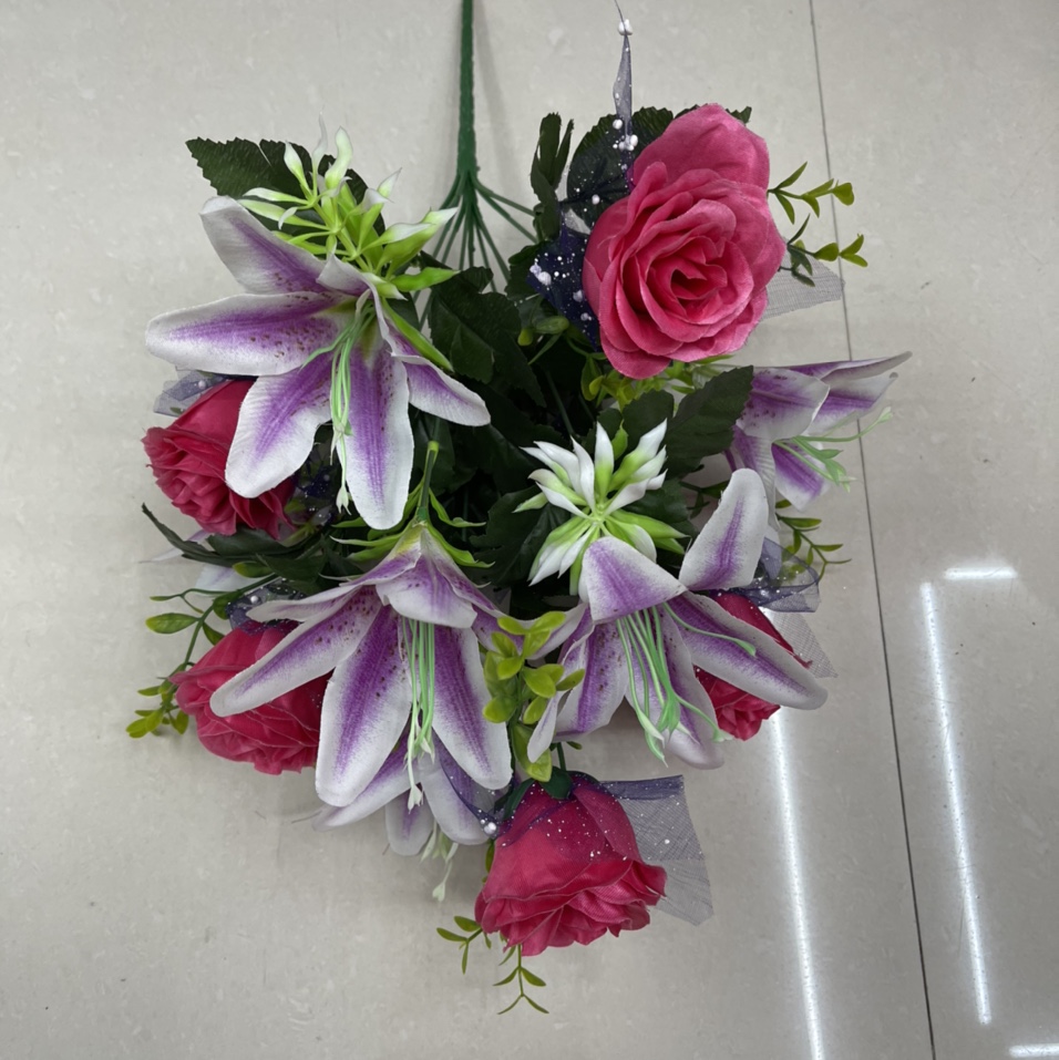 Twelve rose lilies