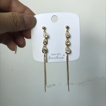 Today's beauty Korean version of the trend long earrings production gold products recommended