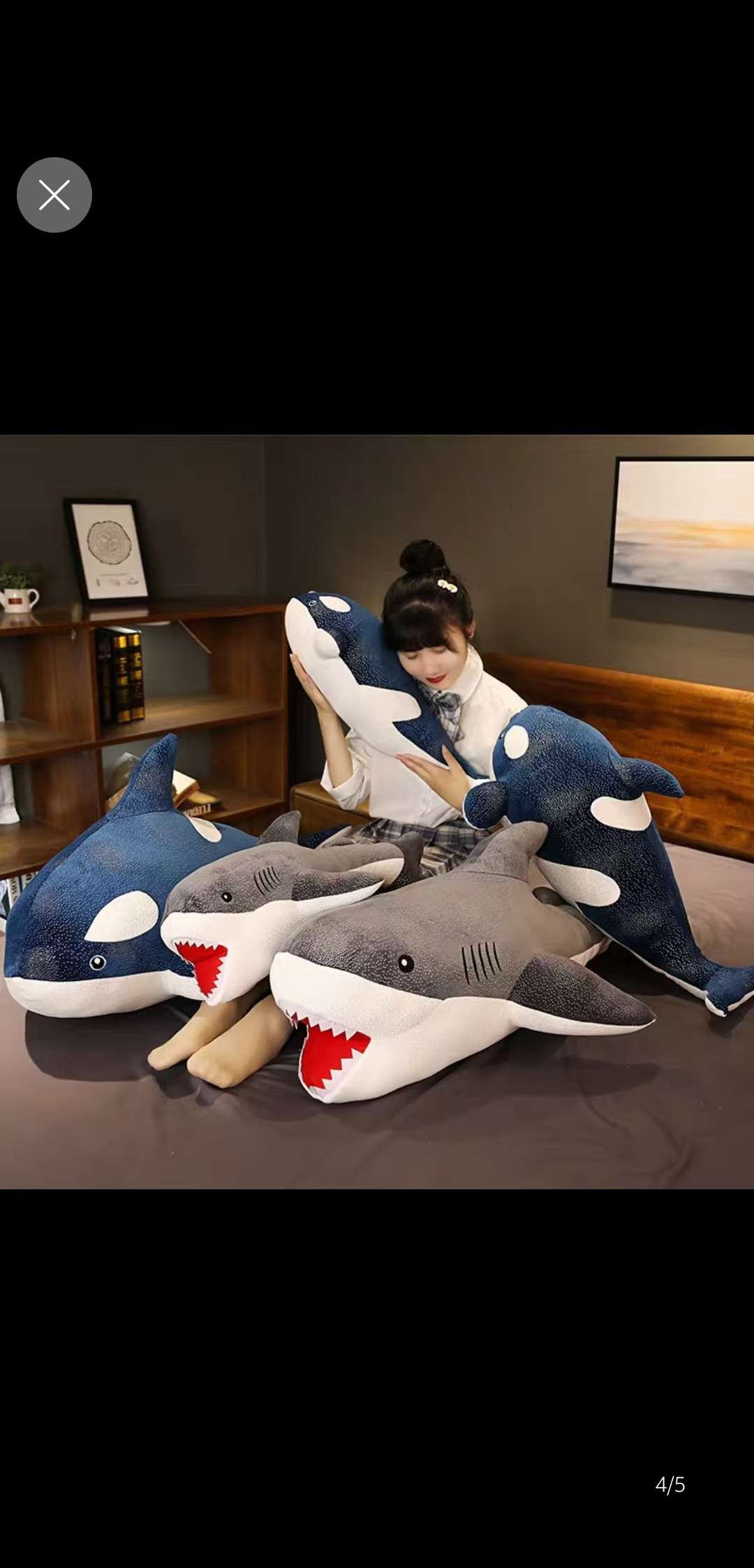 Dreamy plush toy pillow, shark premium plush toy factory direct sales, claw machine doll details Picture