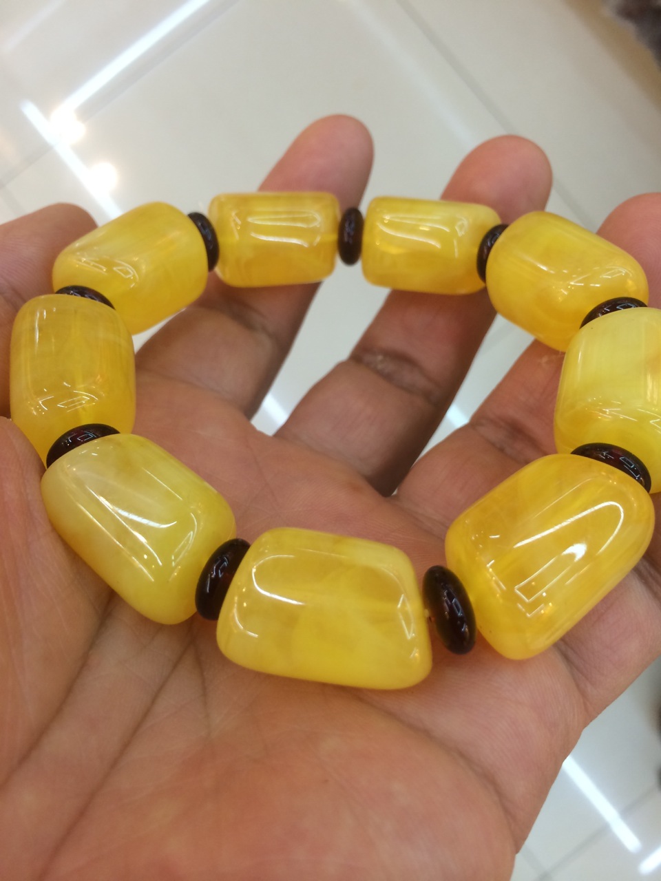 蜜蜡手串白蜜蜡