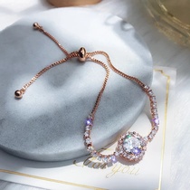 Shiny zircon crystal bracelet female Korean version simple personality student bracelet BFF hand jewelry 2
