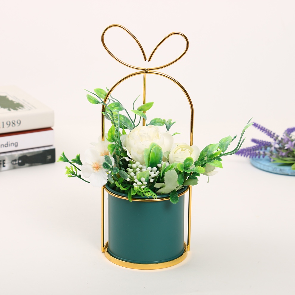 New iron frame artificial flower ornaments Specification image