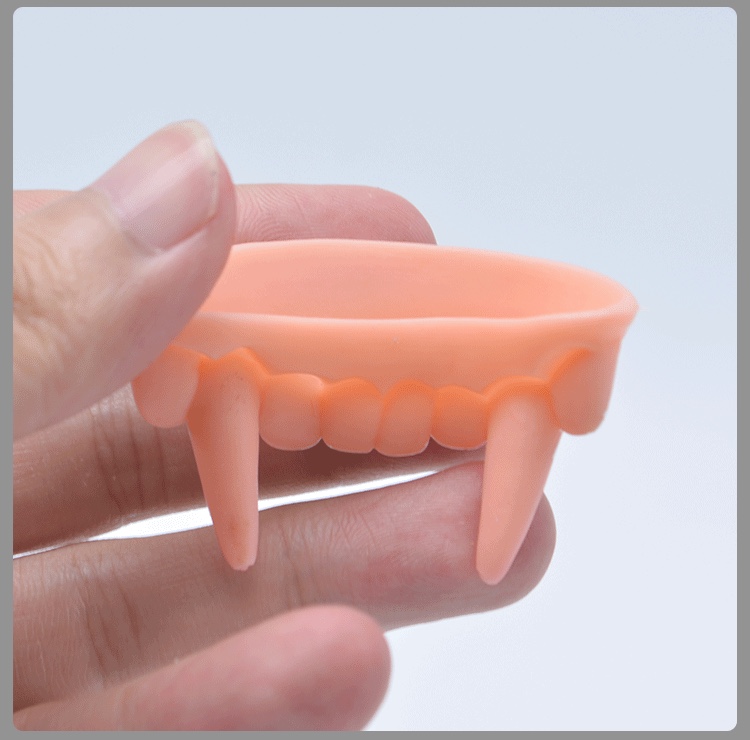 Popular Halloween props in foreign trade: single-layer zombie false teeth braces, April Fool's Day prank vampire teeth toys detail image 5