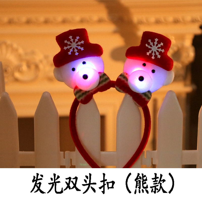 圣诞节装饰品节日表演头饰鹿角发箍儿童礼物发光头箍成人装扮发卡5详情图3