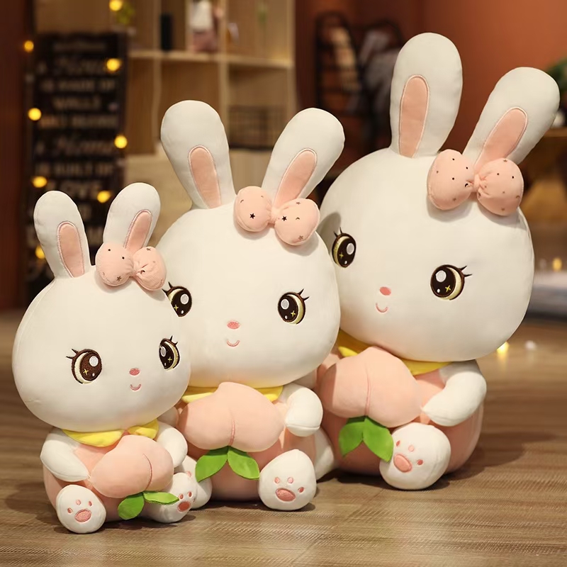 梦幻毛绒玩具抱桃兔0777摊位掌柜推荐