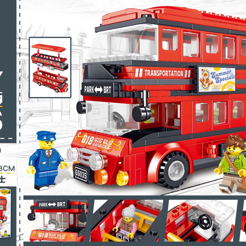 QL0950 BRT double-decker shuttle bus, 398pcs