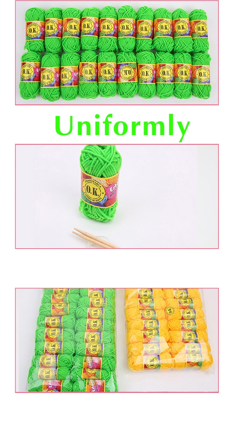 Factory direct sales of hand-knitted scarves made of acrylic wool from Europe and America, crochet hooks, medium and thick cotton balls wholesale have entered the hot sales stage detail image 2