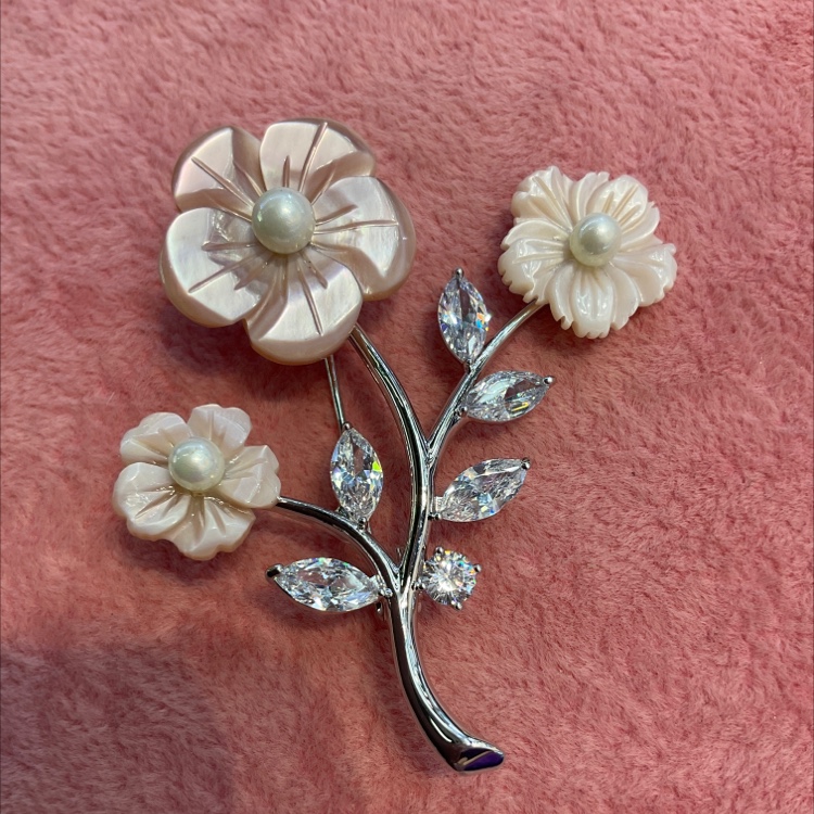 Flower shell brooch Corsage women accessories Luxury atmosphere fashion everything 14