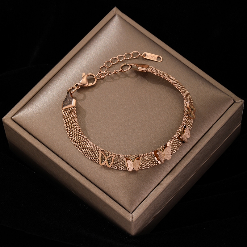 2021 new network explosive senior bracelet summer women's bracelet niche design fashion light luxury tide network belt butterfly bracelet 7