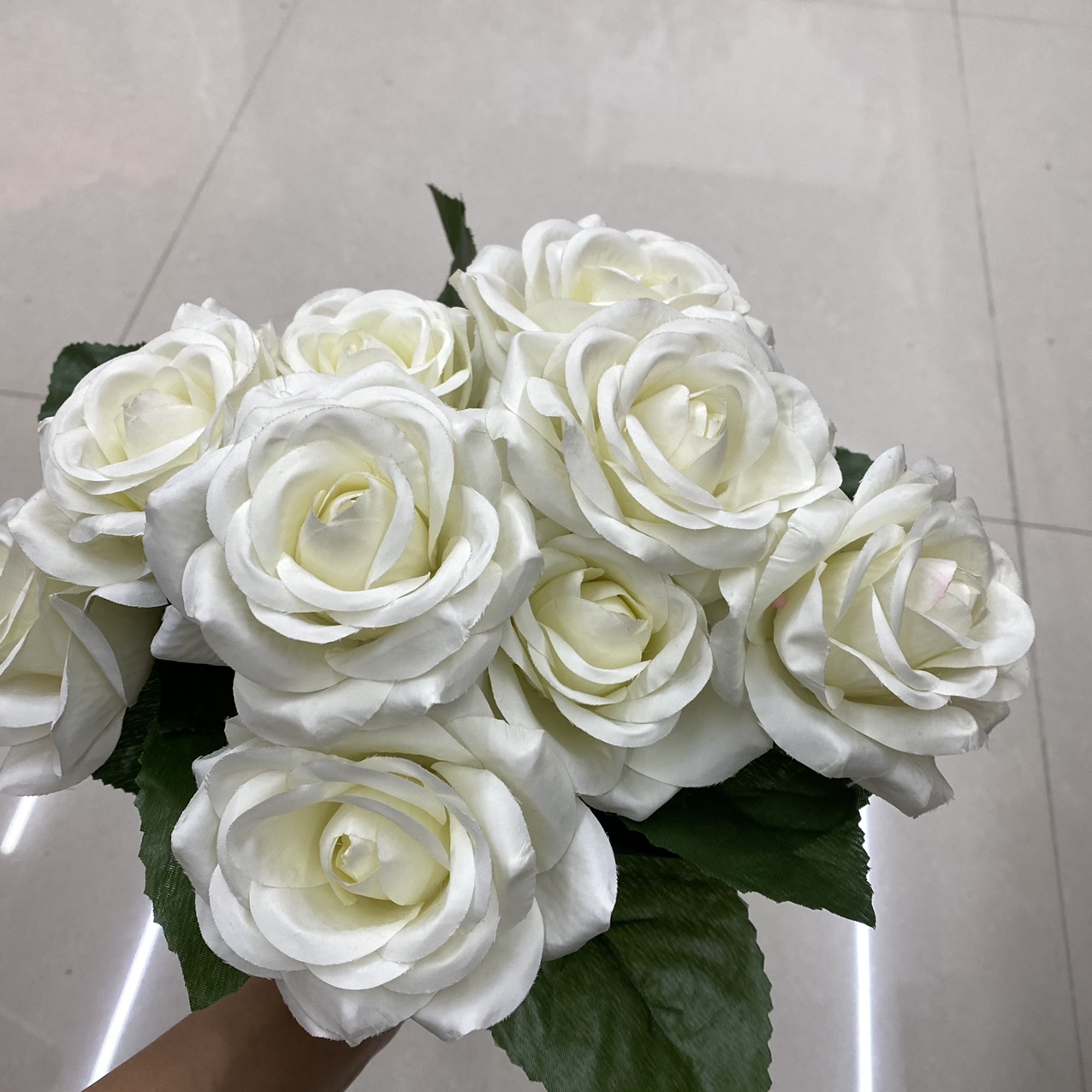 Cream white rose bouquet