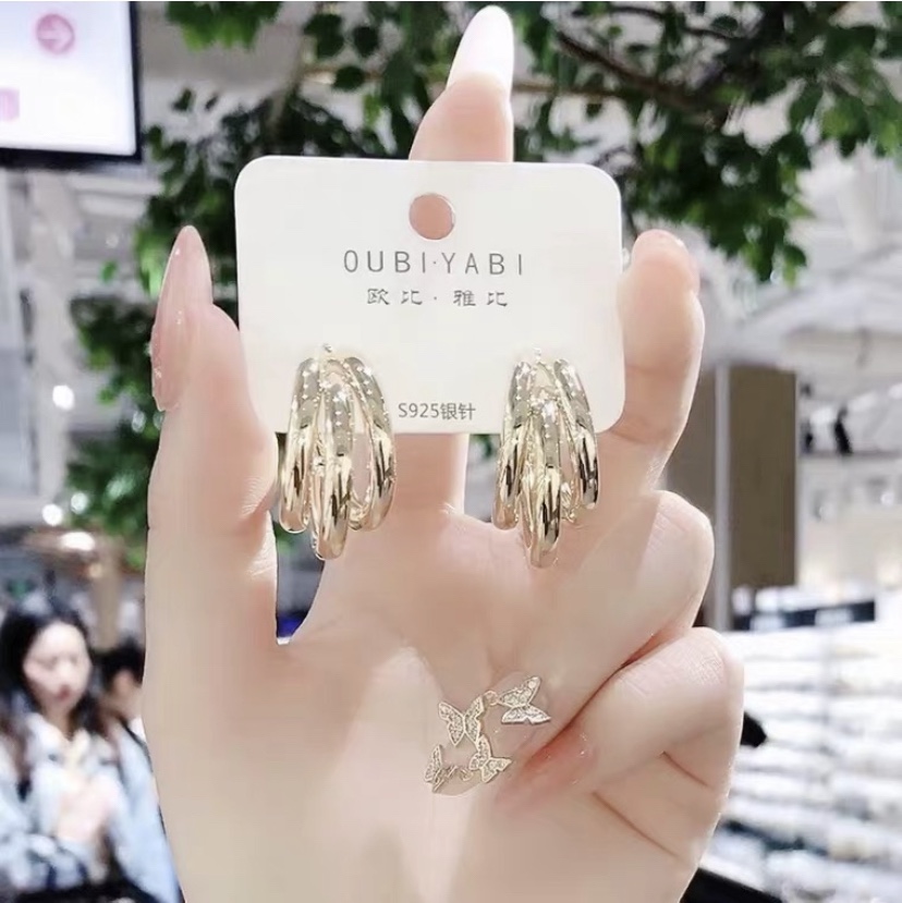 三生三世开口耳圈金属冷淡风时尚个性C圈潮流耳环