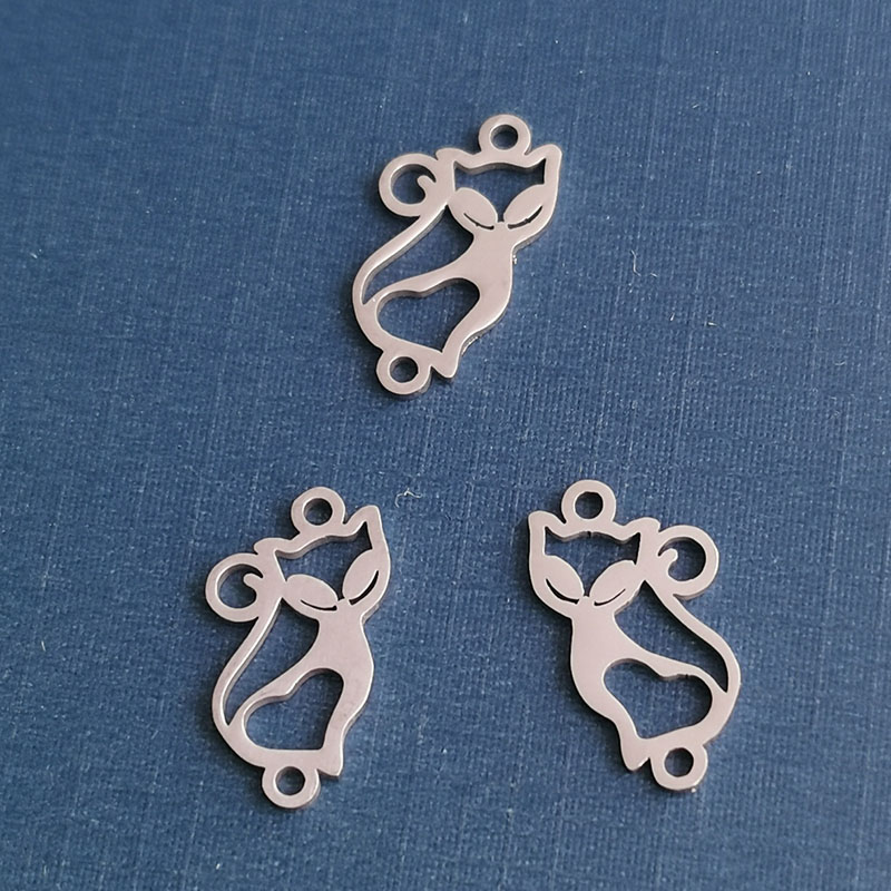 Accessories Handmade Bracelet Pendant Titanium Steel accessories DIY cat pendant cute necklace pendant
