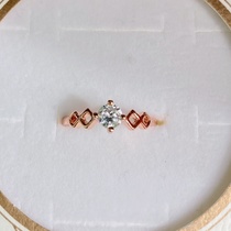 Electroplated rose gold preservation color 6⃣️ Bali zircon popular ladies ring No. 12