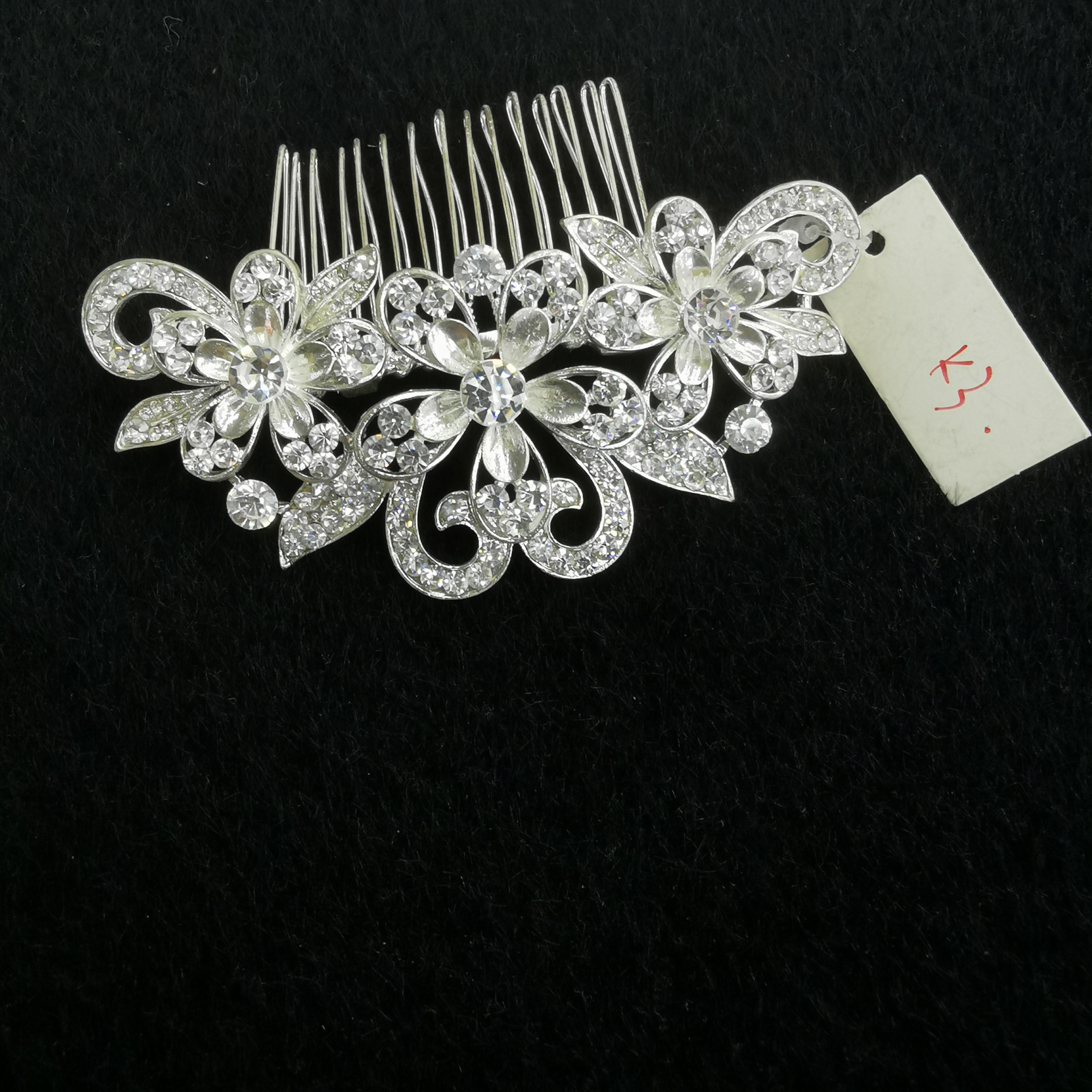 Elegant bride Luxury Sparkling rhinestone hair comb Comb comb dinner dress
