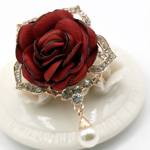 Fabric flower corsage Simple brooch suit suit woman Fresh brooch temperament with accessories