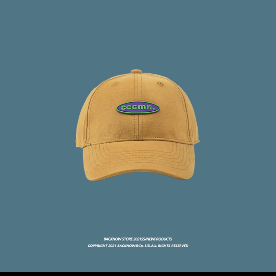 BACKNOW质感不错 棒球帽弯檐圆顶字母棉质鸭舌帽遮阳男女夏天防晒066