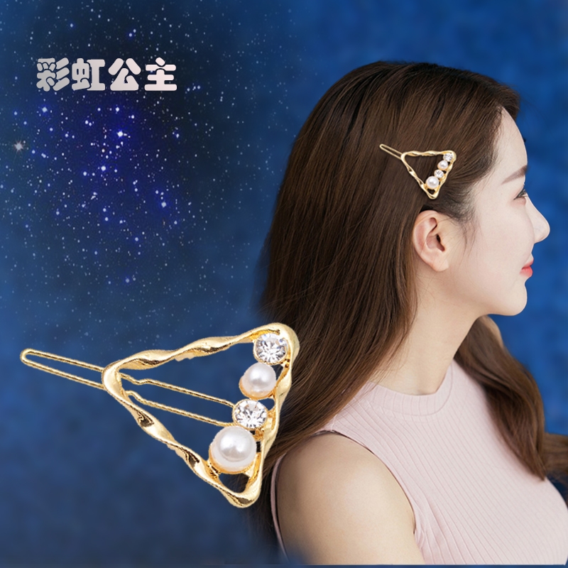 韩国ins头饰发夹后脑勺简约发卡刘海夹子网红金属新款少女边夹