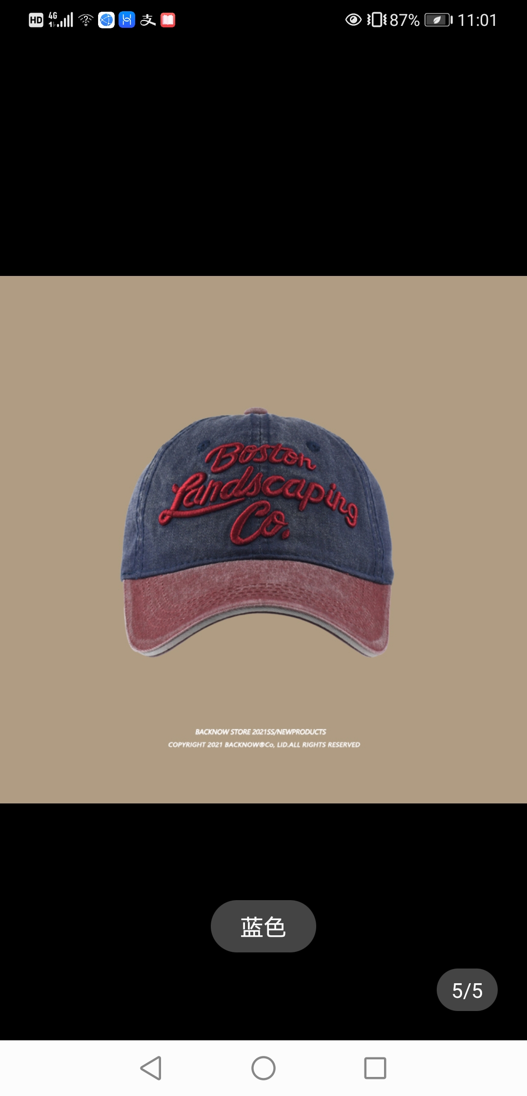 BACKNOW美式字母刺绣棒球帽做旧水洗复古软顶遮阳鸭舌帽子潮男女028产品图