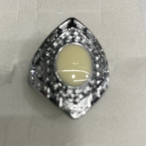 电古银两头尖款白色滴油流行时尚百搭男女