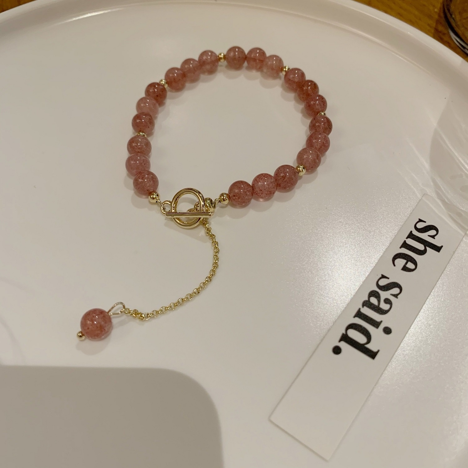 Natural crystal bracelet, a niche design of crystal jewelry and bracelet for women on Instagram, best friend Xia