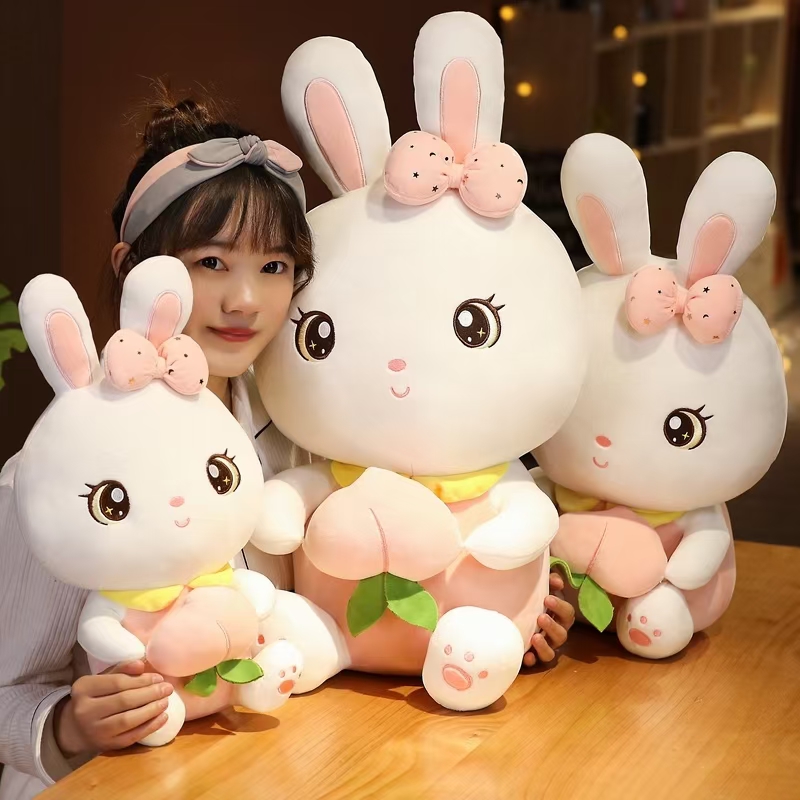 Dream plush toy No. 3 Hug peach Rabbit 0777 booth owner recommended
