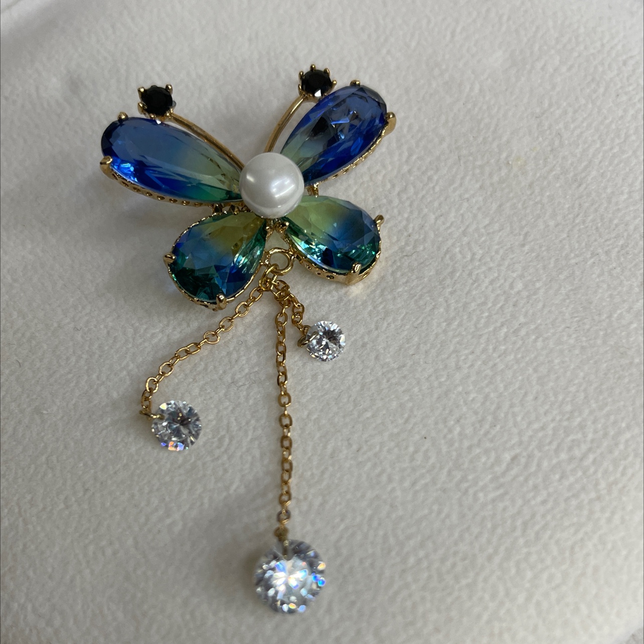 Clear Crystal Butterfly Brooch 7