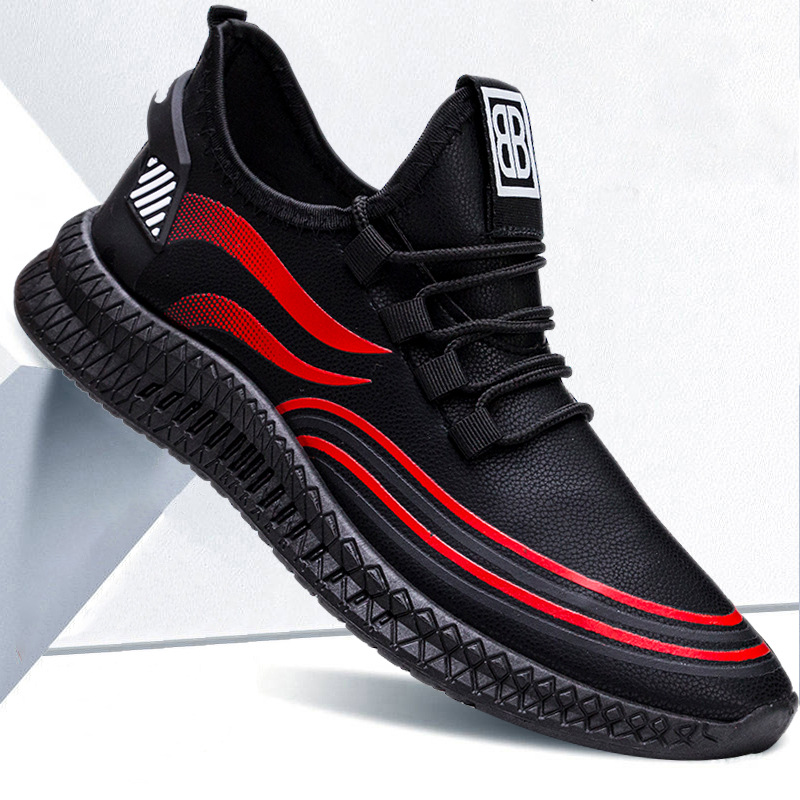 单棉可选男女同款pu休闲鞋情侣鞋夏季男士商务女潮鞋韩版休闲男鞋 1