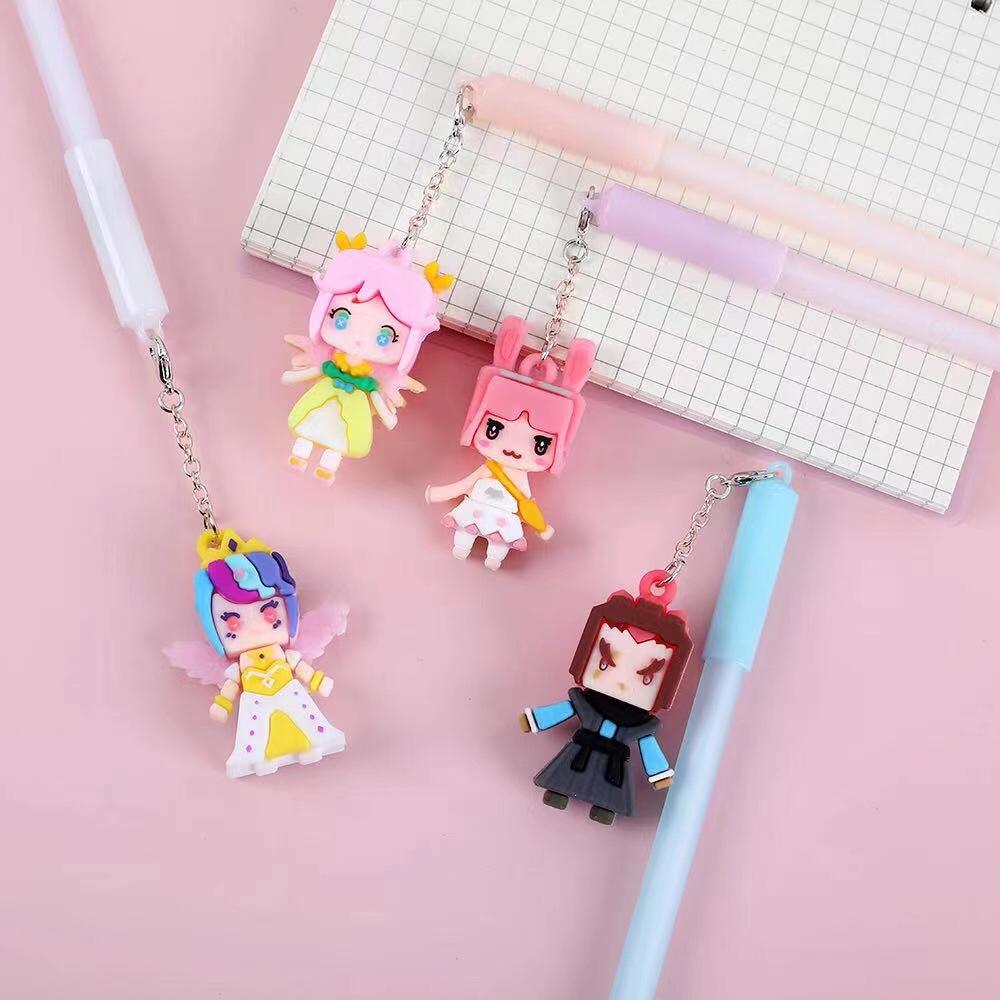 中性黑色笔芯挂件笔动漫 可爱人物